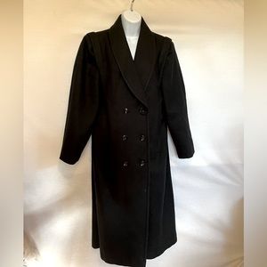 Jofield Trench Wool Coat‎ Black Vintage Unsized -Measurements in Comments